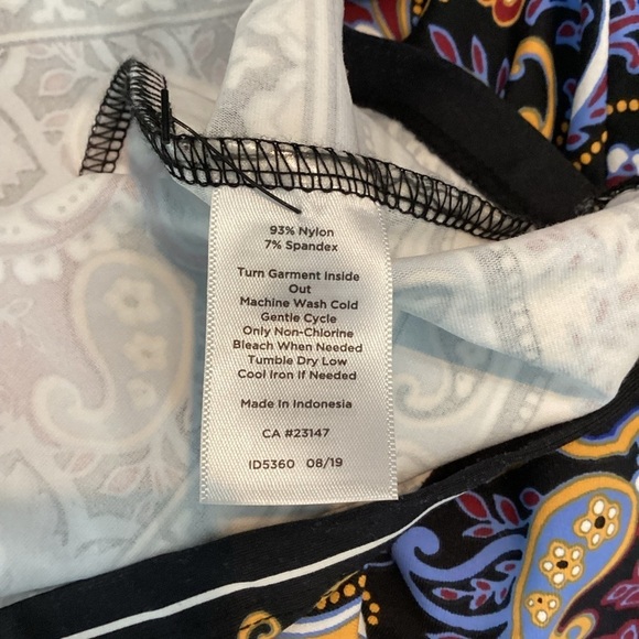 Talbots Paisley Border Print Jersey Shift Dress S Multicolor - Picture 7 of 7